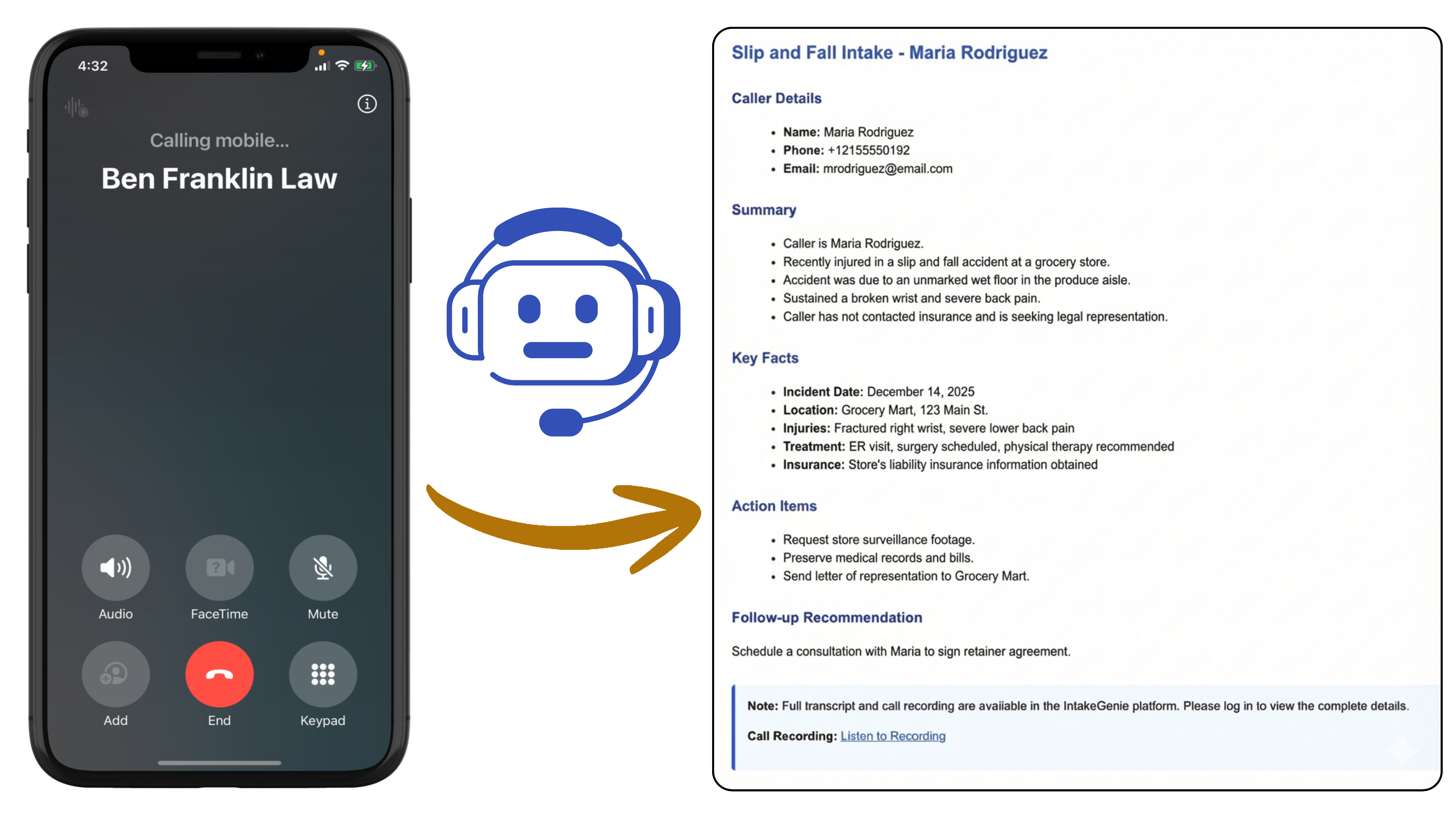 IntakeGenie AI Assistant